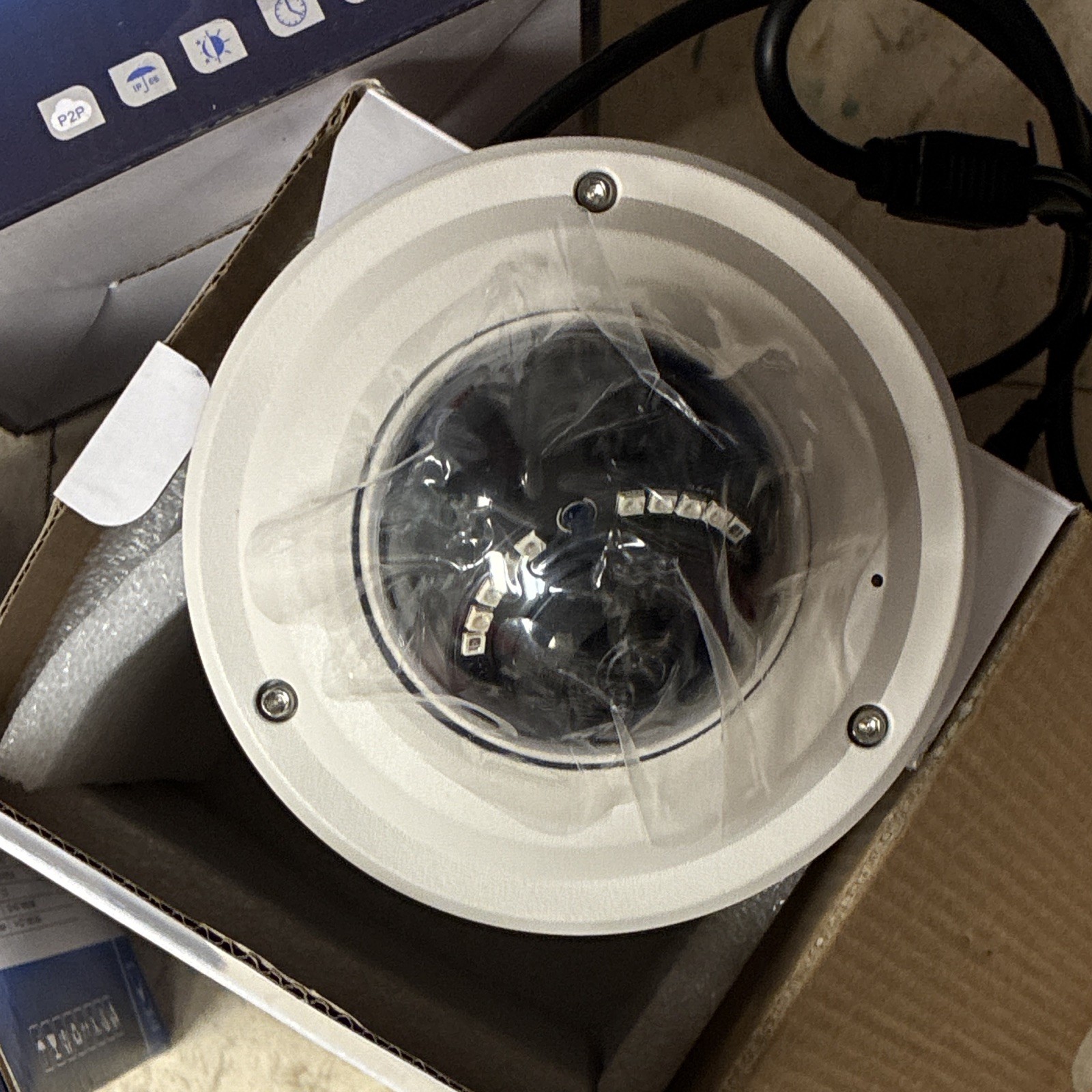 GW Security 5MP PoE Dome IP Camera Night Vision Outdoor/Indoor White