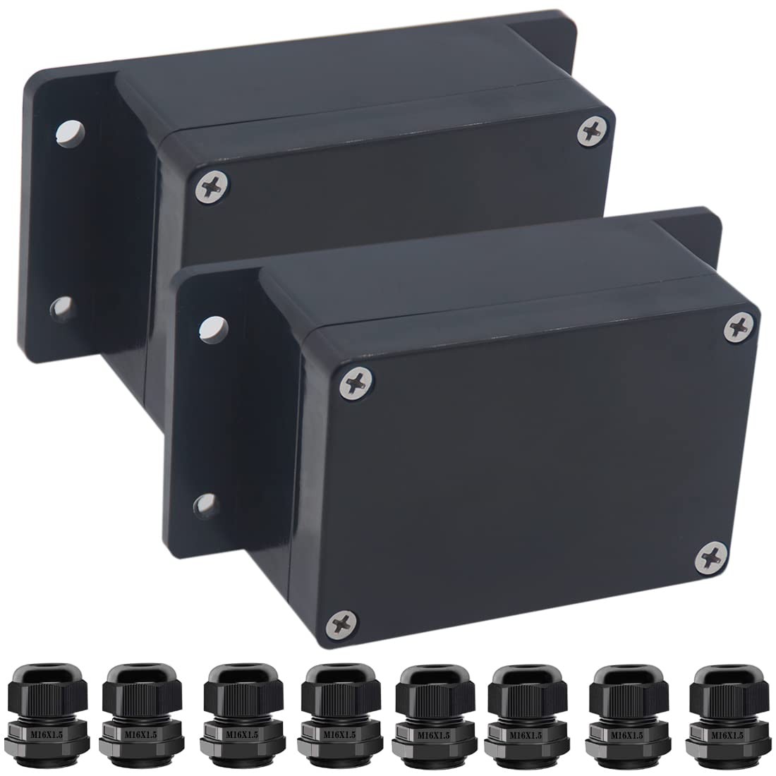 Otdorpatio 2Packs Junction Box IP65 3.94″x2.68″x1.97″(2Pcs), Fixed Ear Design