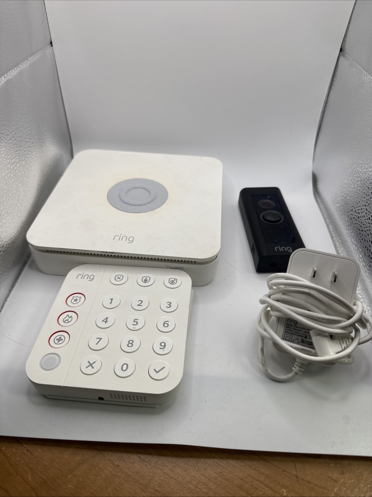 Ring Base Station US Home Z Wave Plus Security Power Cable Keypad Doorbell READ