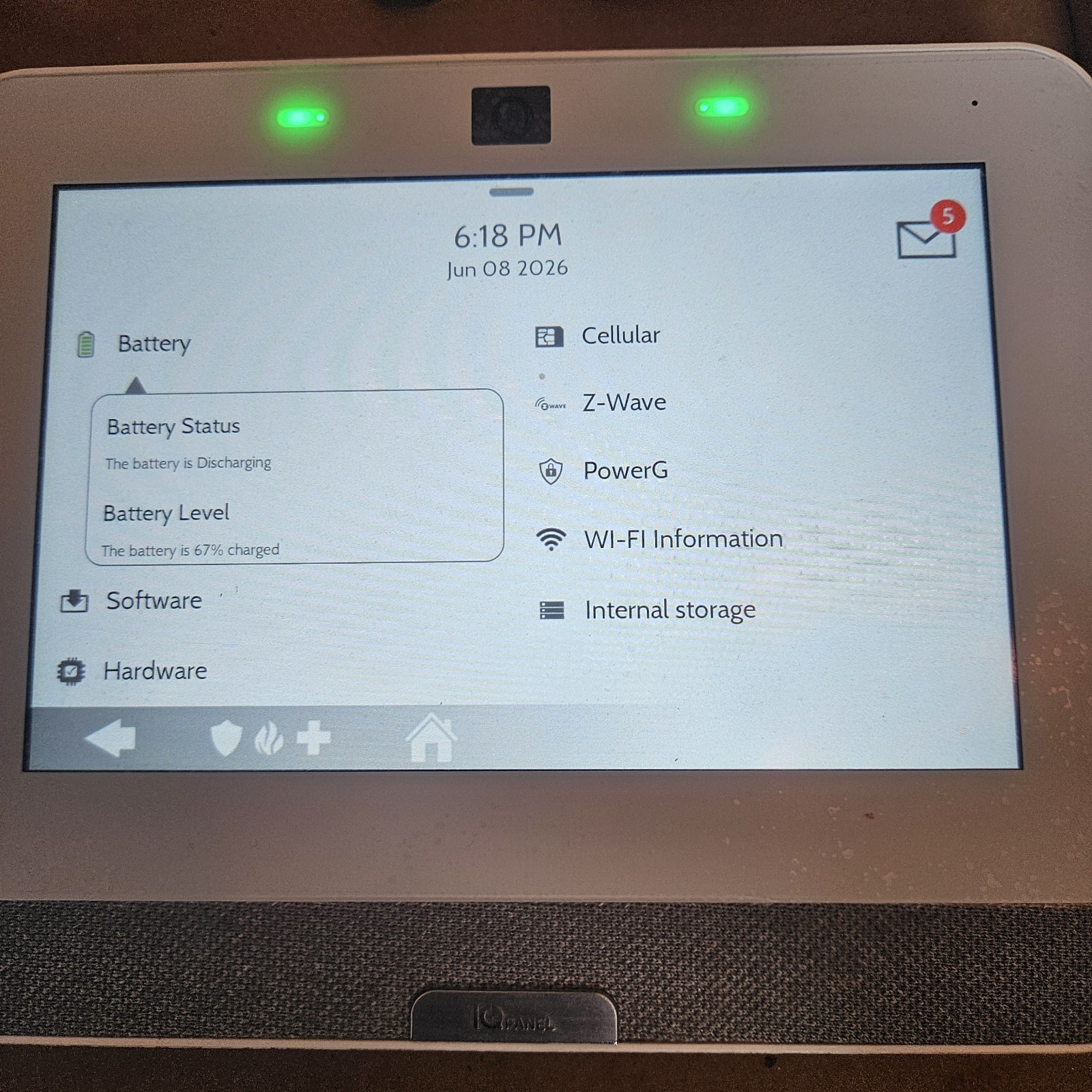 Qolsys IQ Panel 4 IQP4001 Verizon LTE Alarm.com Ready IMEI Clear Battery Tested