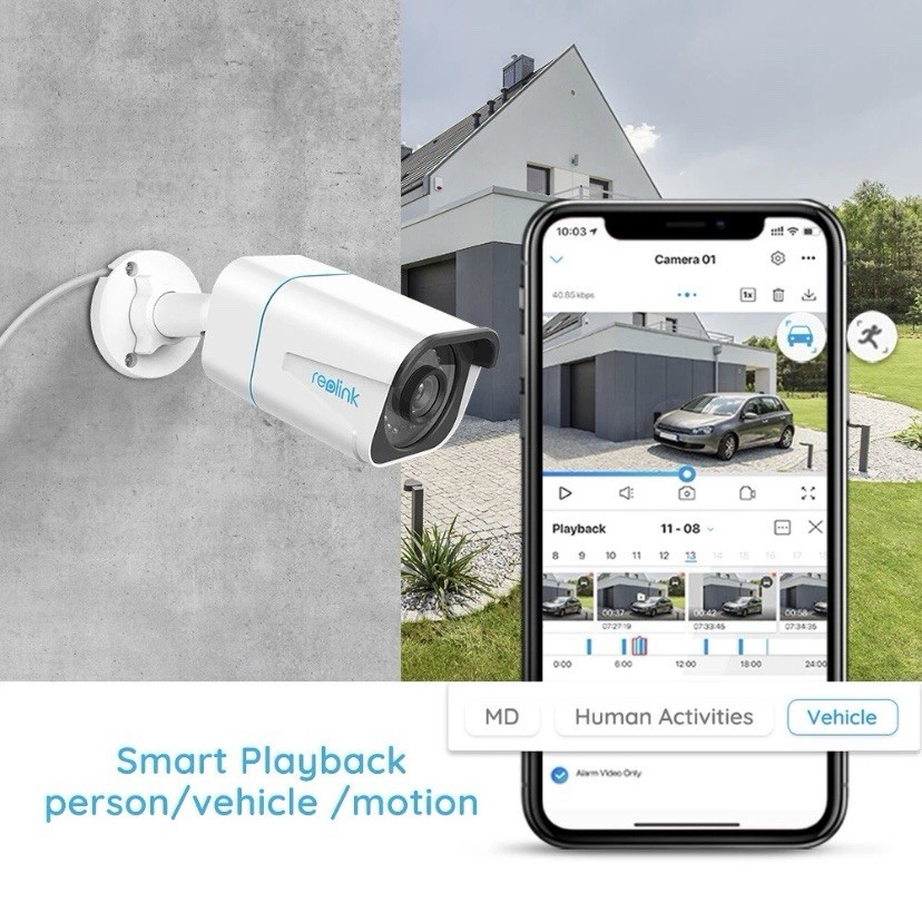 Reolink PoE Security Camera System 4K RLC-810A 8CH NVR Kit 2TB 6 Cameras