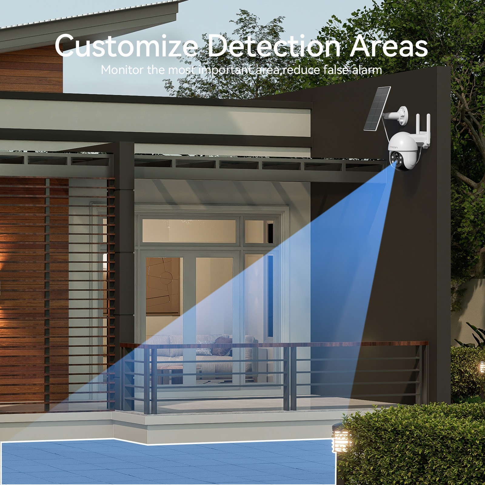 4MP Solar Battery Powered Wireless Security Camera System WiFi IP Outdoor Home