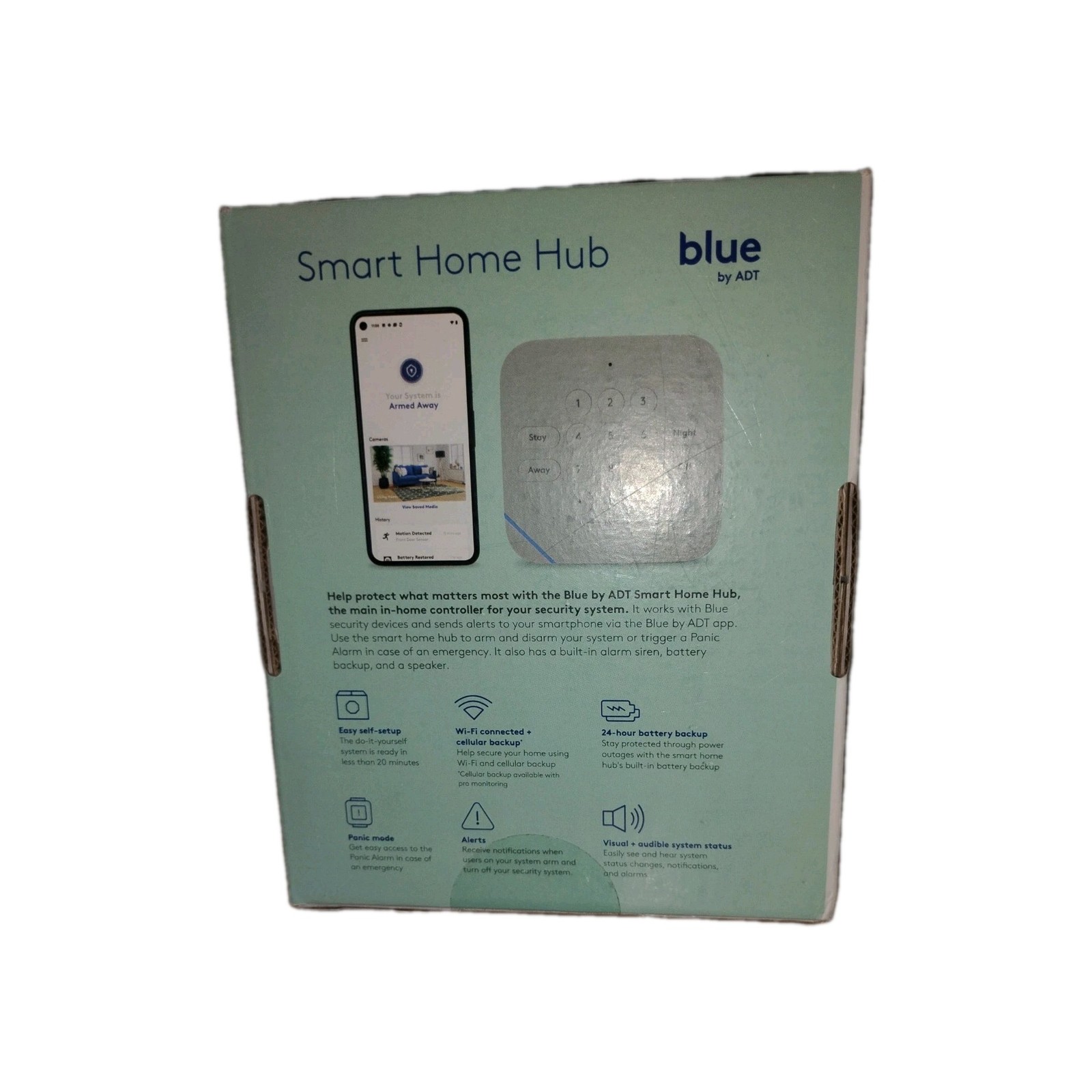 Blue By ADT Smart Home Hub S40LR0-01 Pearl Gray