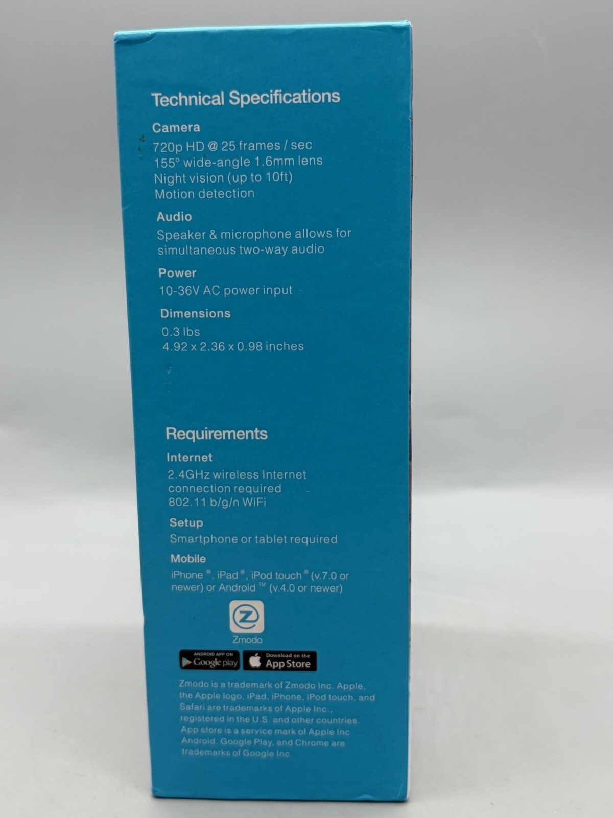 Zmodo Greet Smart WiFi Video Doorbell (ZM-SHD003B) – Sealed