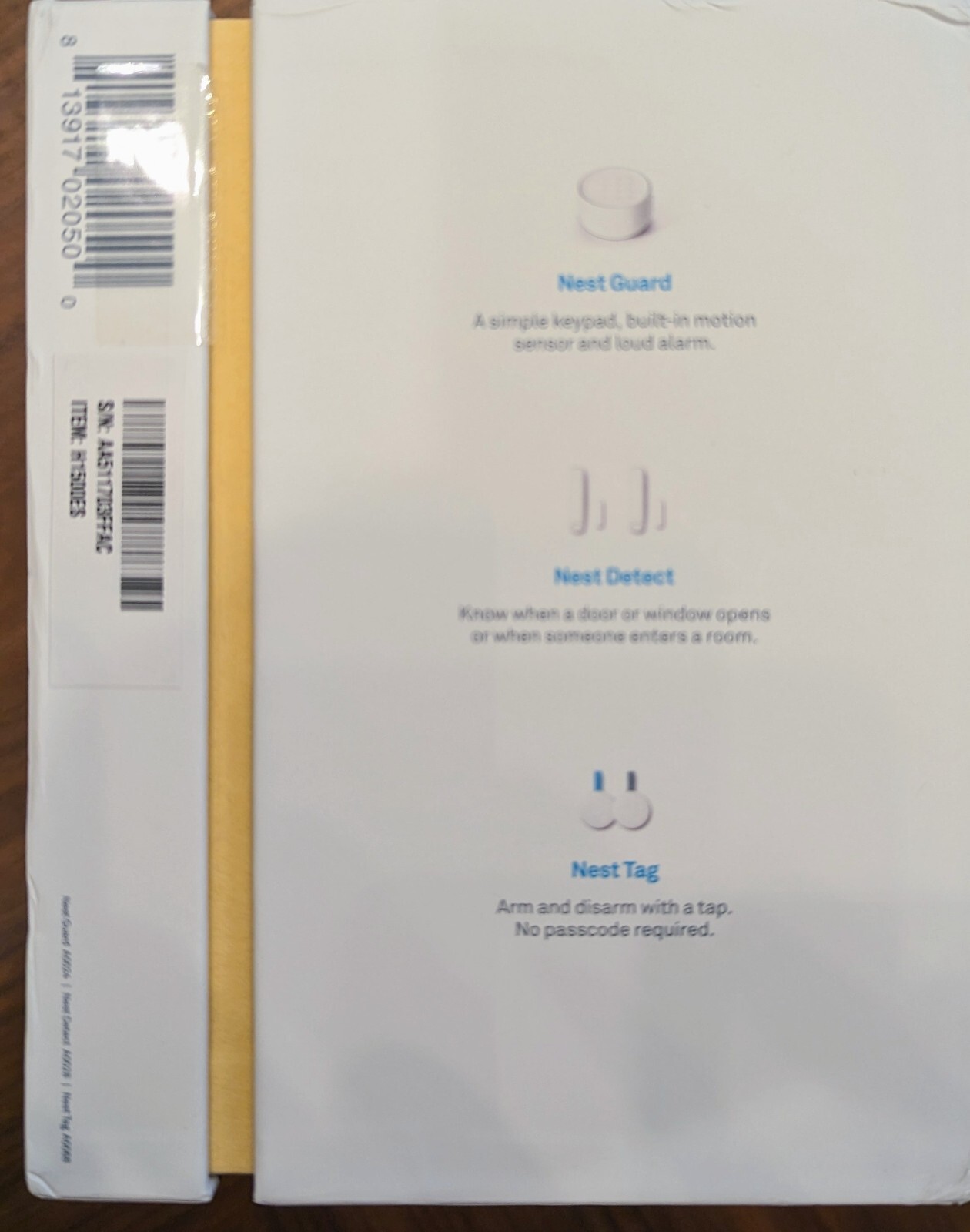 Google Nest Secure Alarm System Starter Pack (H1500ES) – New