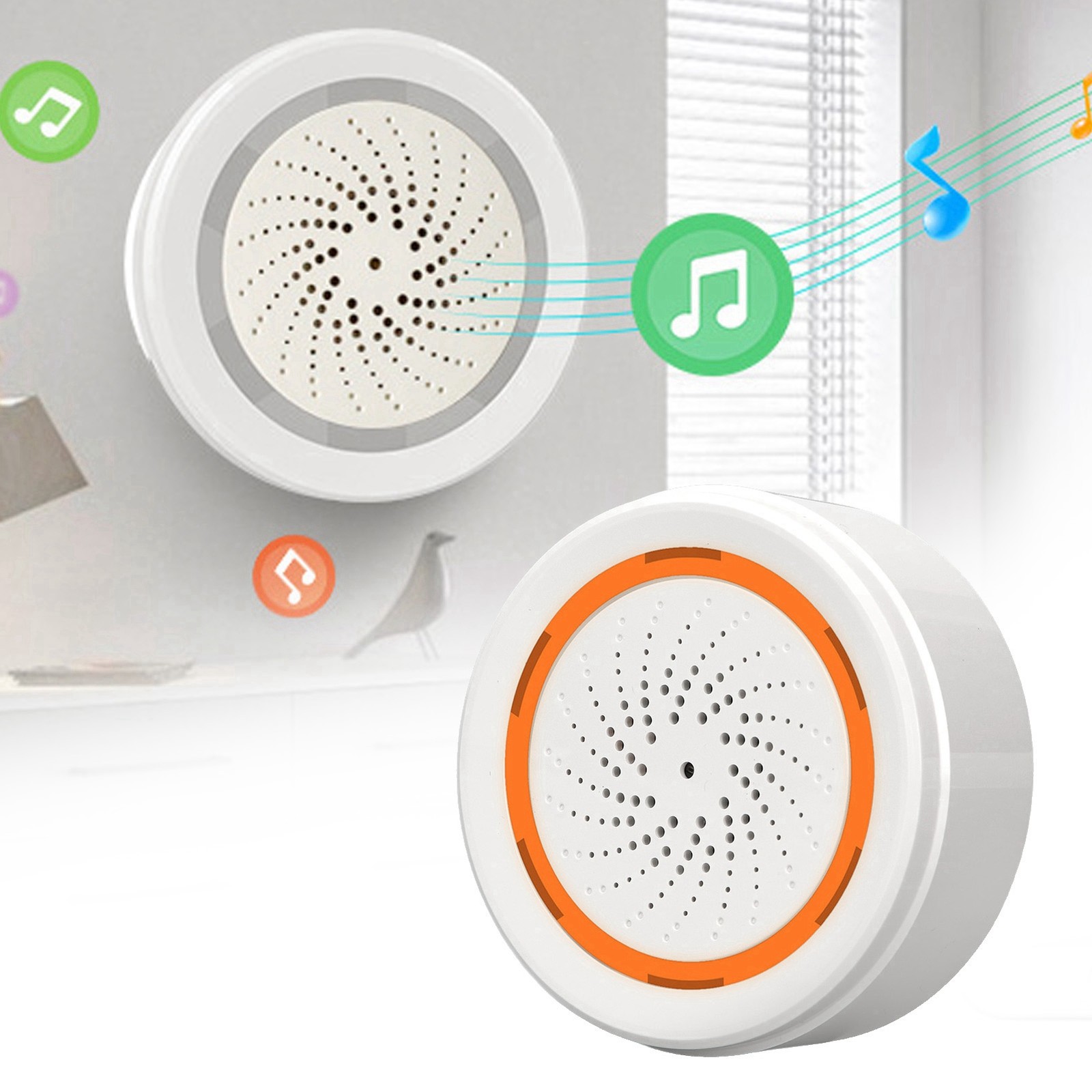 Siren Alarm App Control 90db Wireless Impact Resistant Sound Light Alarm For
