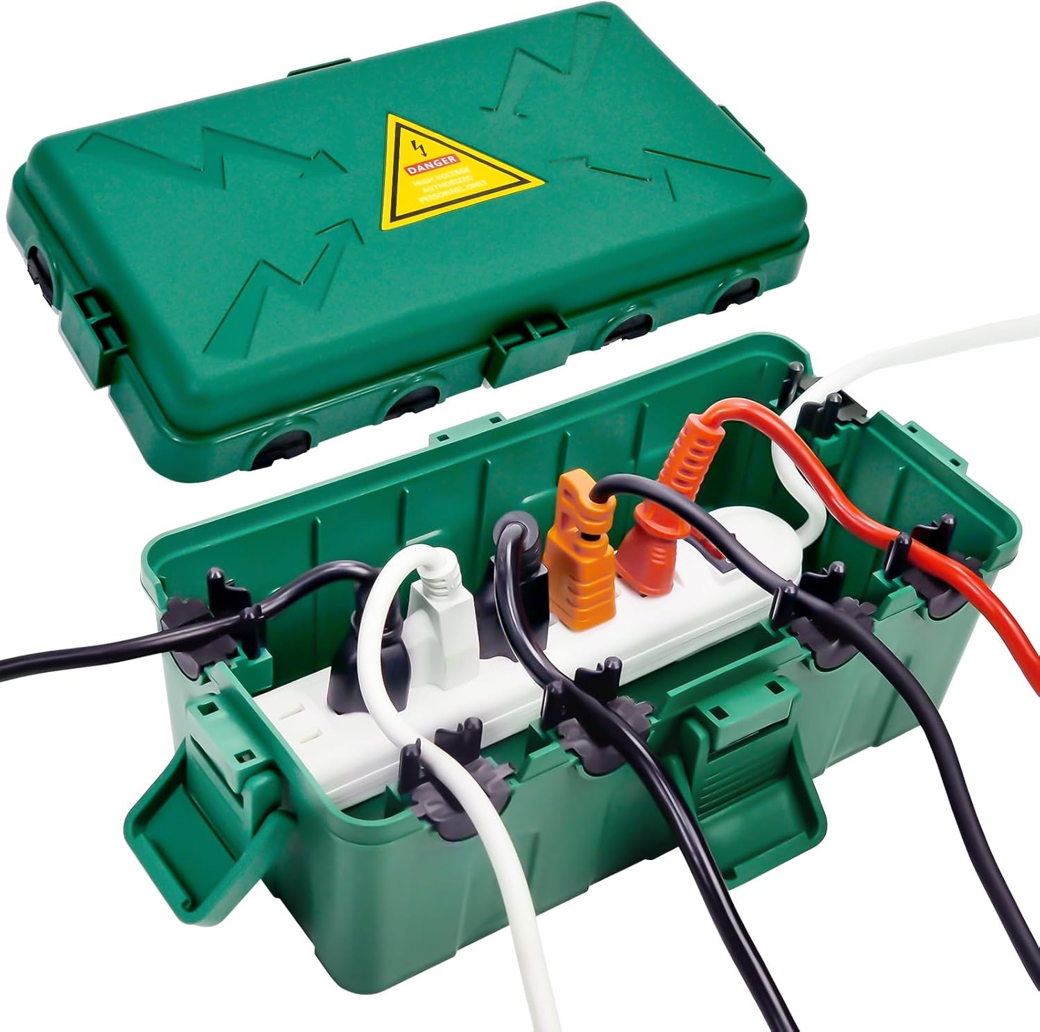 Hrensaw Medium Outdoor Electrical Box(10.6×5.7×4.9inch),Weatherproof Green