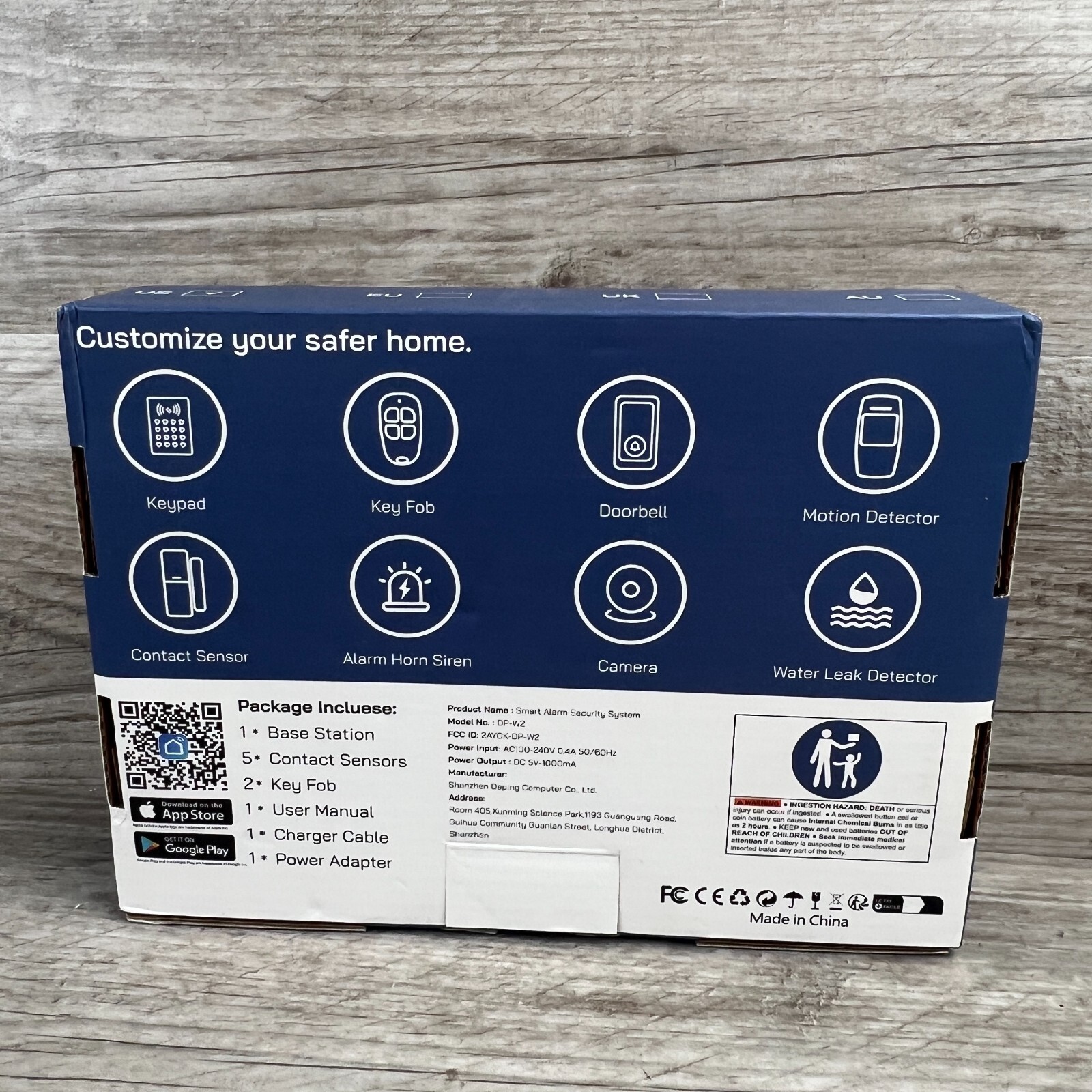 tolviviov Home Alarm System 8 Pieces Smart Home Alarm Security System Smart App