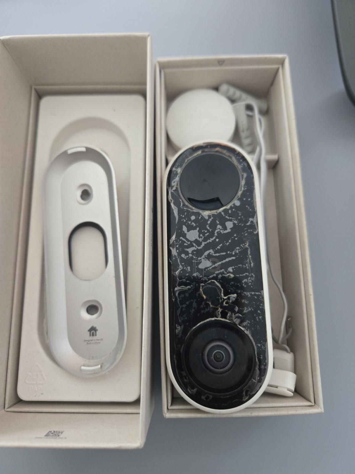 Google Nest Doorbell (Wired) – Formerly Nest Hello – Working But Peeling – AS IS