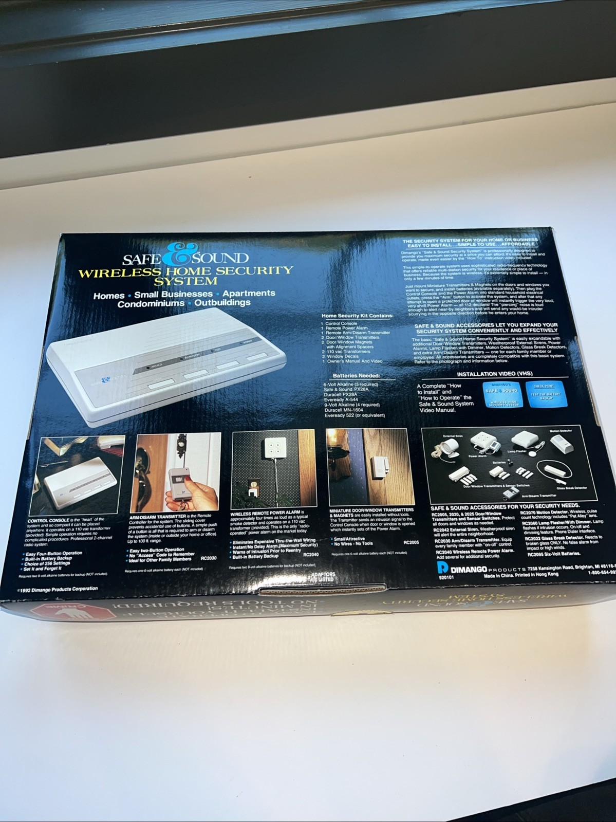 Vintage Dimango Safe and Sound Wireless Home Security System RC2000