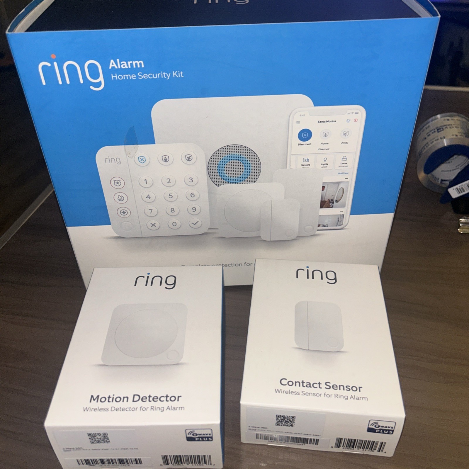 New Ring 2nd Gen Alarm 8 Piece Home Security Kit Motion Detector Contact Sensor