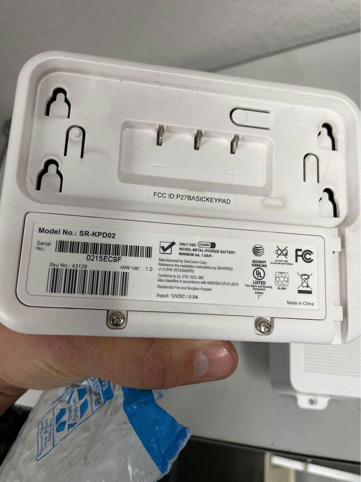SerComm ATT Home Security Hardware AC Adapter Control Board Battery Module PoE