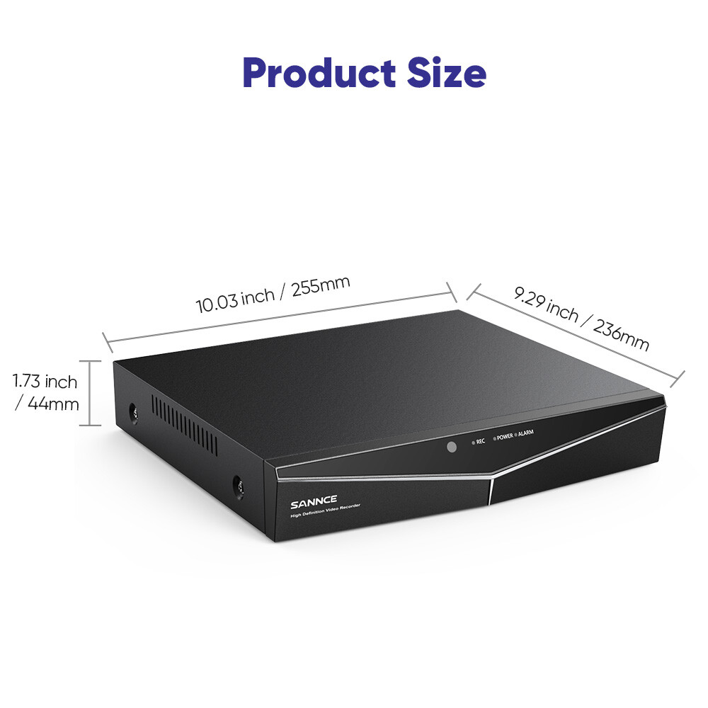 SANNCE 16CH 1080P HDMI 5IN1 DVR Security Camera System Outdoor EXIR Night Vision
